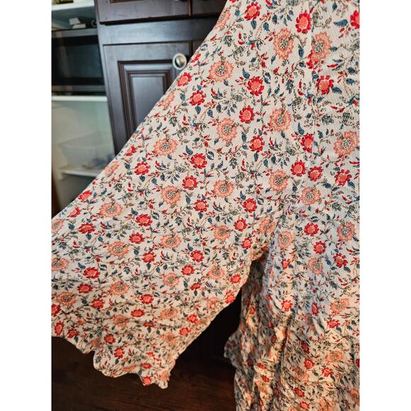 Cynthia Rowley 1X multicolor peasant Blouse - Picture 2 of 7